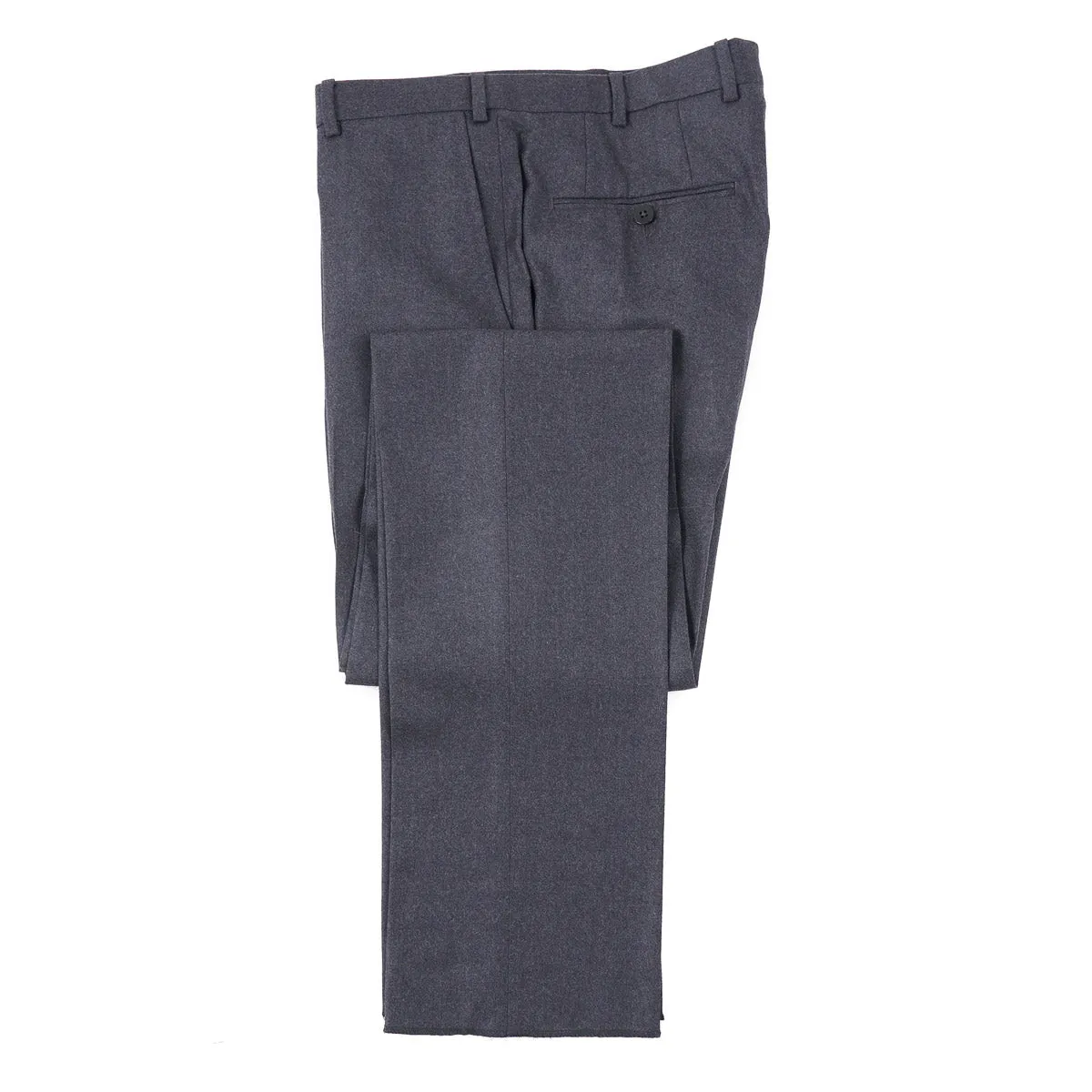 Isaia Slim-Fit Flannel Wool Pants