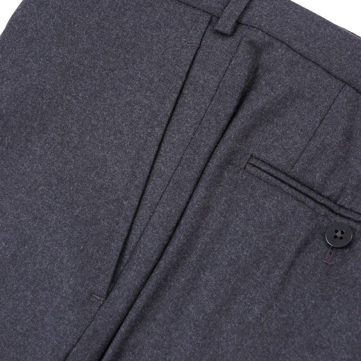 Isaia Slim-Fit Flannel Wool Pants