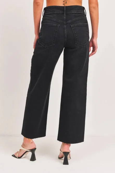 Just Black Denim Black Wide Leg Utility Jean