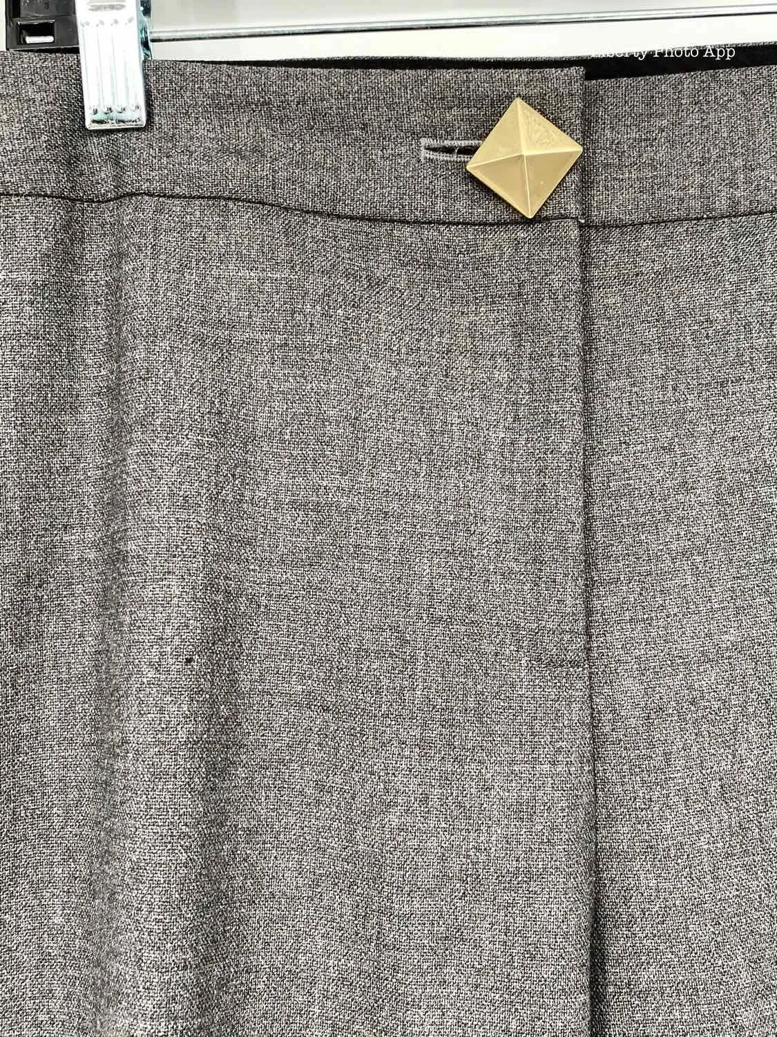 Kate Spade Gray Straight Wool Blend Size 12 Dress Pants