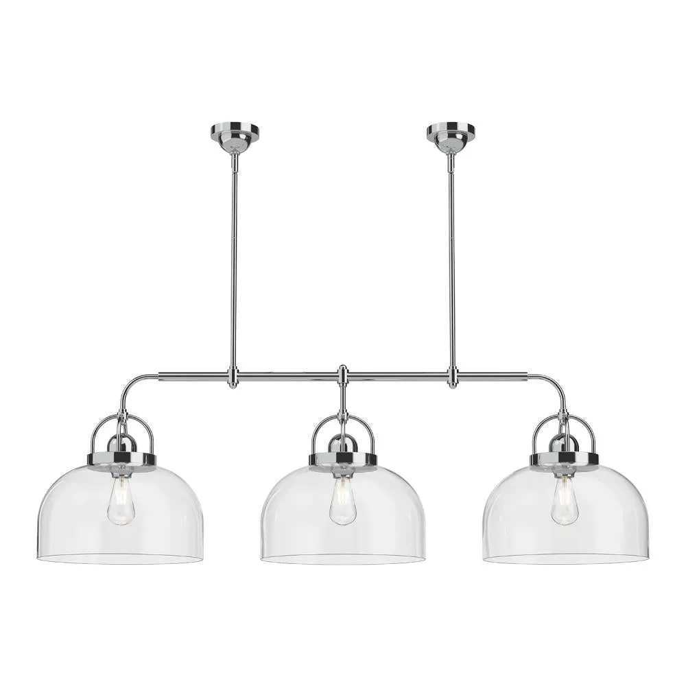Lancaster 55-in Chrome 3 Lights Linear Pendant