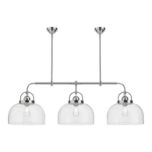 Lancaster 55-in Chrome 3 Lights Linear Pendant