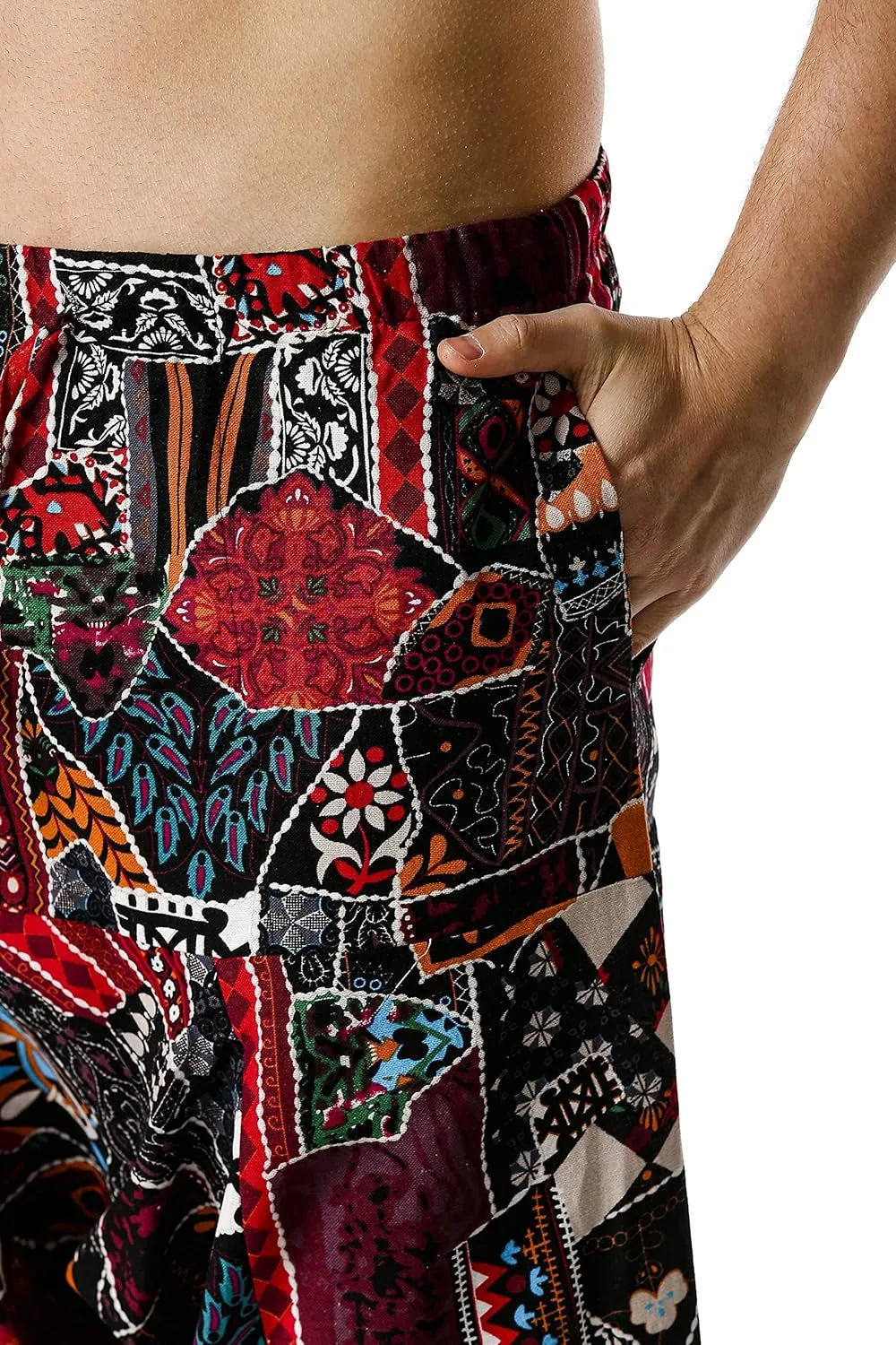 Men Women Cotton Baggy Hippie Yoga Harem Pants Funky Printed Plus Size Trousers