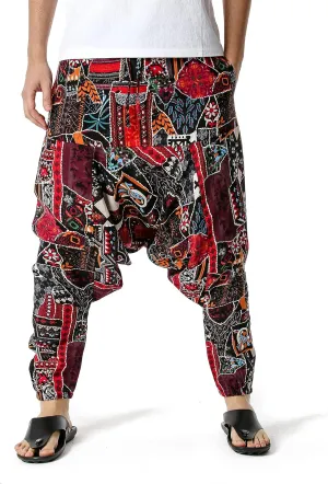 Men Women Cotton Baggy Hippie Yoga Harem Pants Funky Printed Plus Size Trousers
