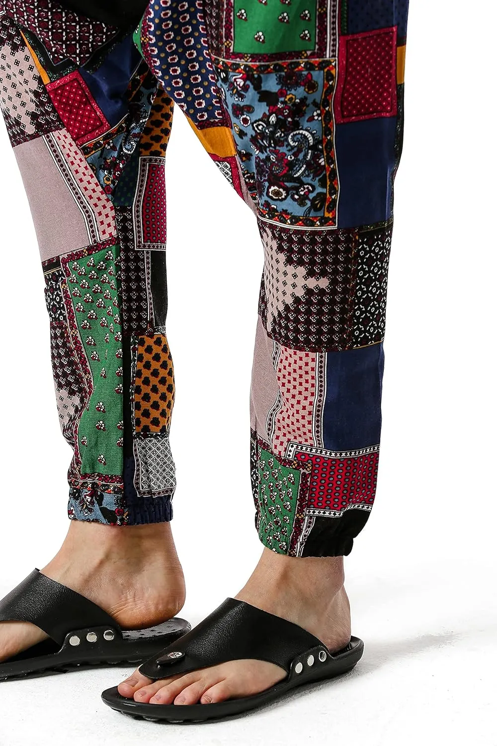 Men Women Cotton Baggy Hippie Yoga Harem Pants Funky Printed Plus Size Trousers