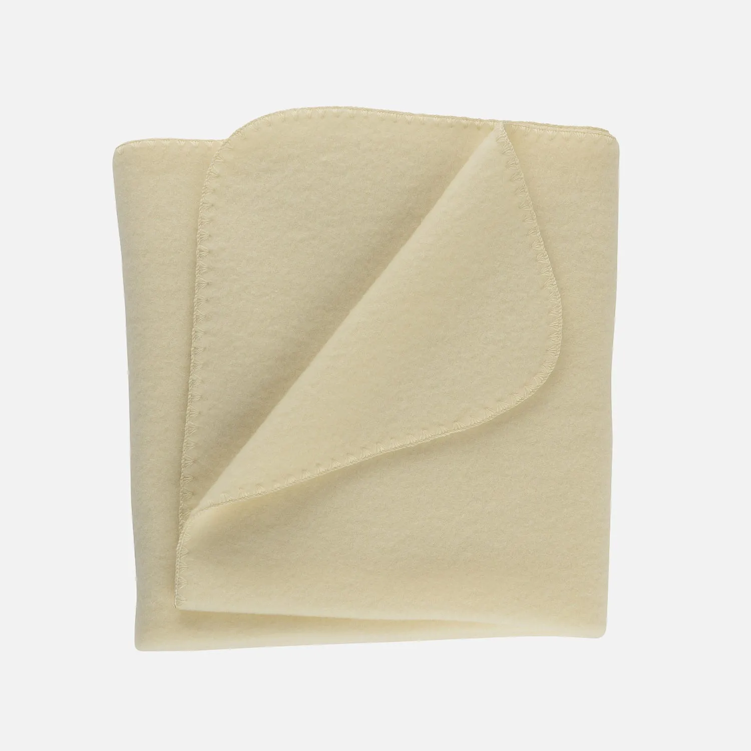 Merino Wool Fleece Swaddle / Baby Blanket - Natural