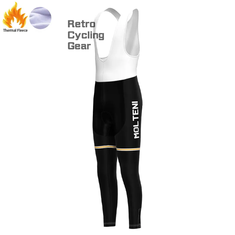 MOLTENI Black Fleece Retro Cycling Kits