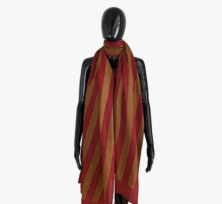 MRow Fine Wool Stole Striped