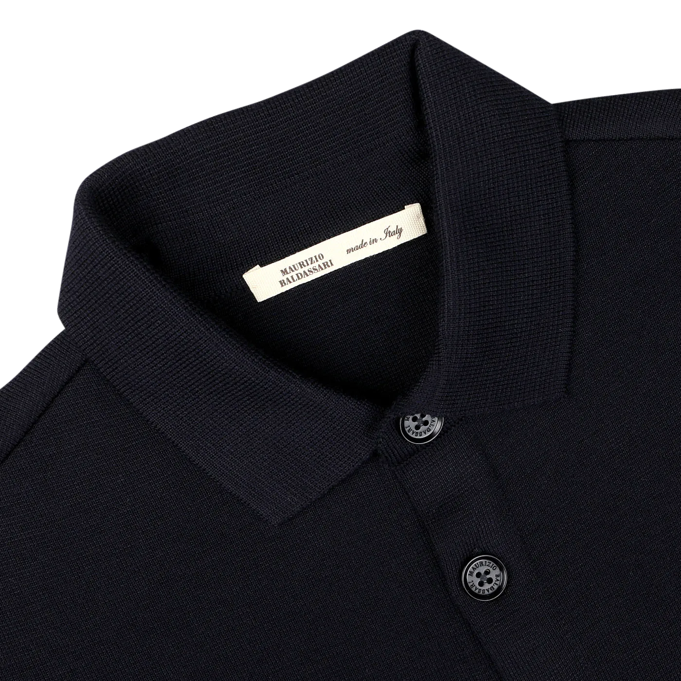 Navy Blue Wool Milano Knitted Overshirt