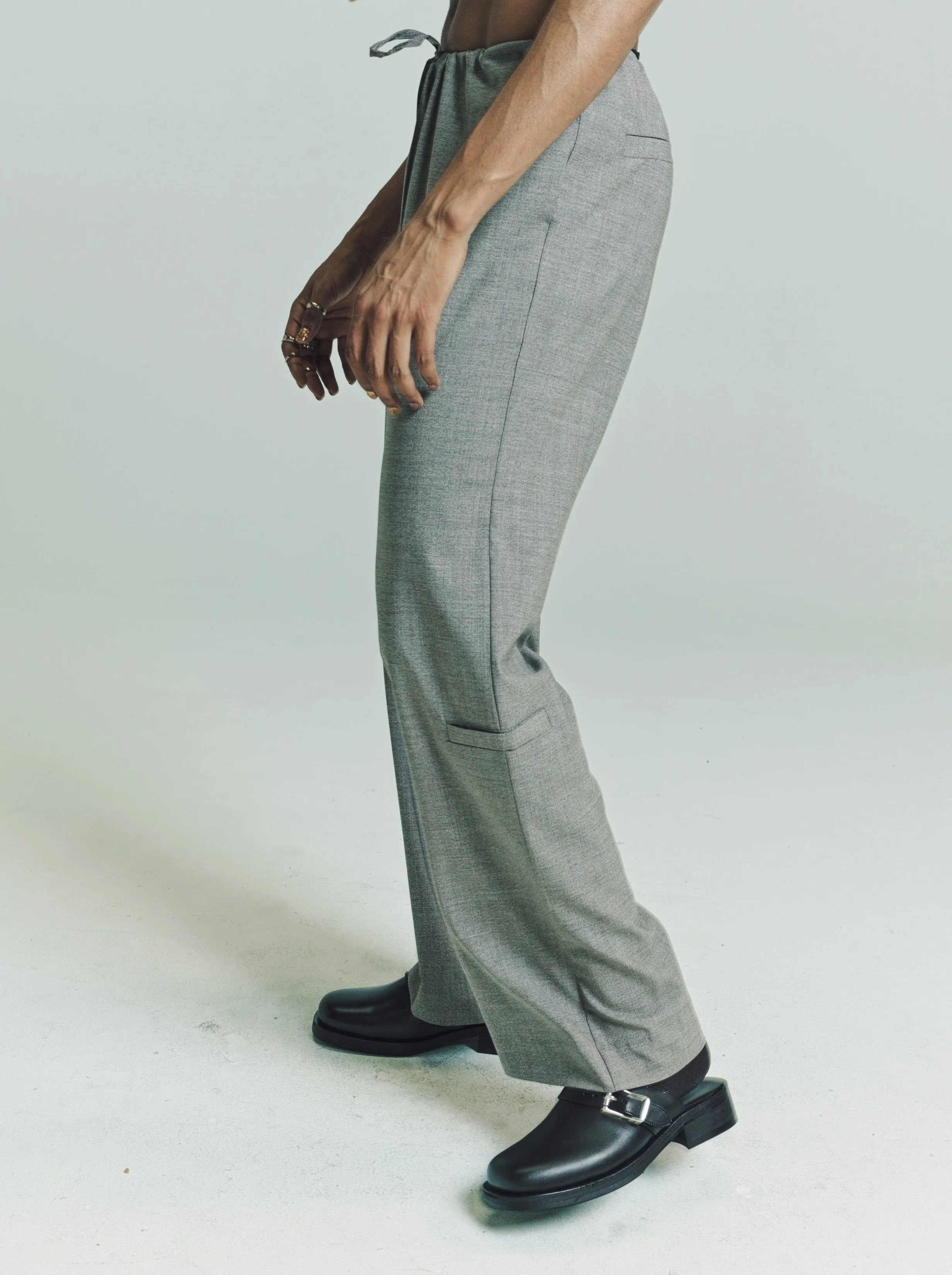 No. 198 Grey Melange Loro Piana Fine Wool Trousers