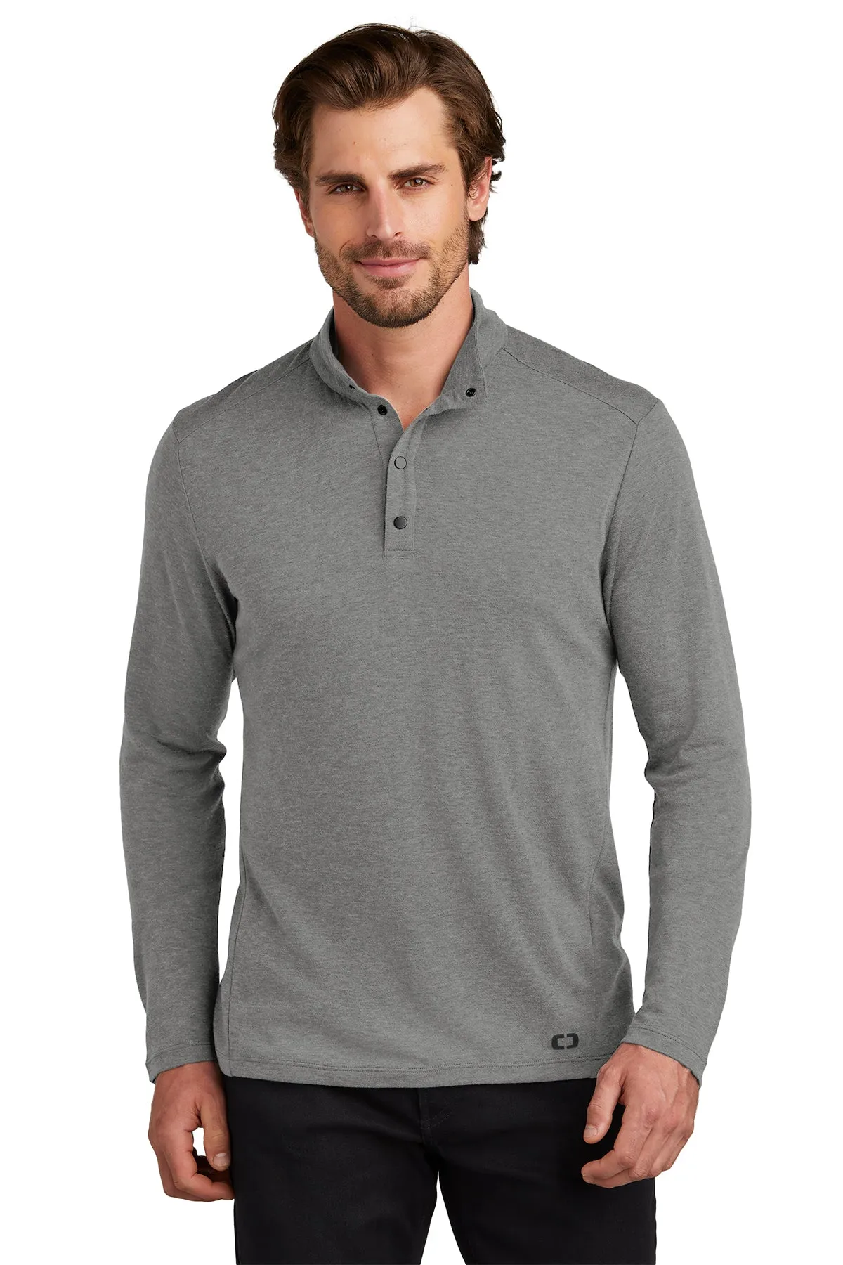 OGIO Command Custom Snap Quarter Zips, Gear Grey