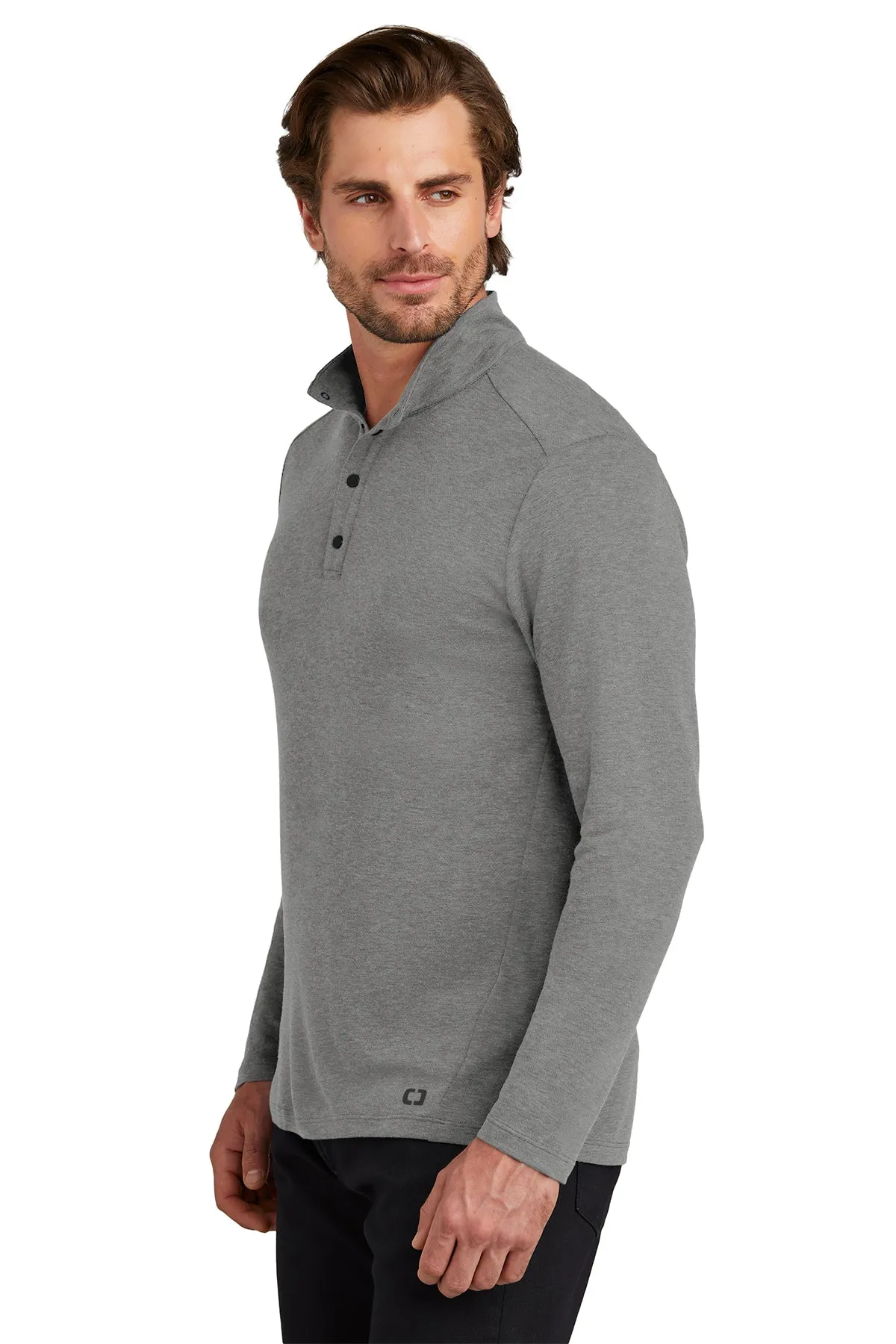 OGIO Command Custom Snap Quarter Zips, Gear Grey