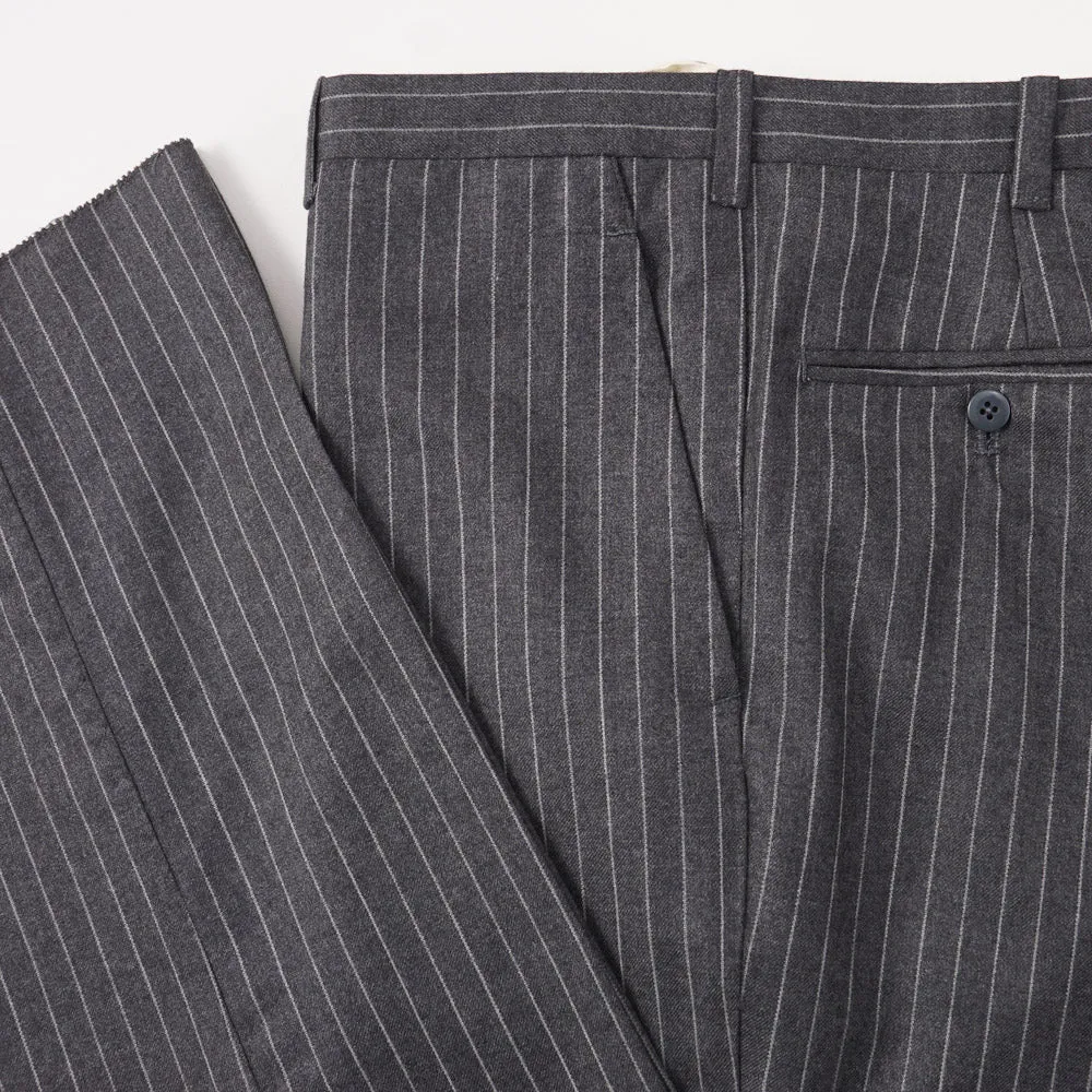 Orazio Luciano Gray Stripe Wool-Cashmere Suit