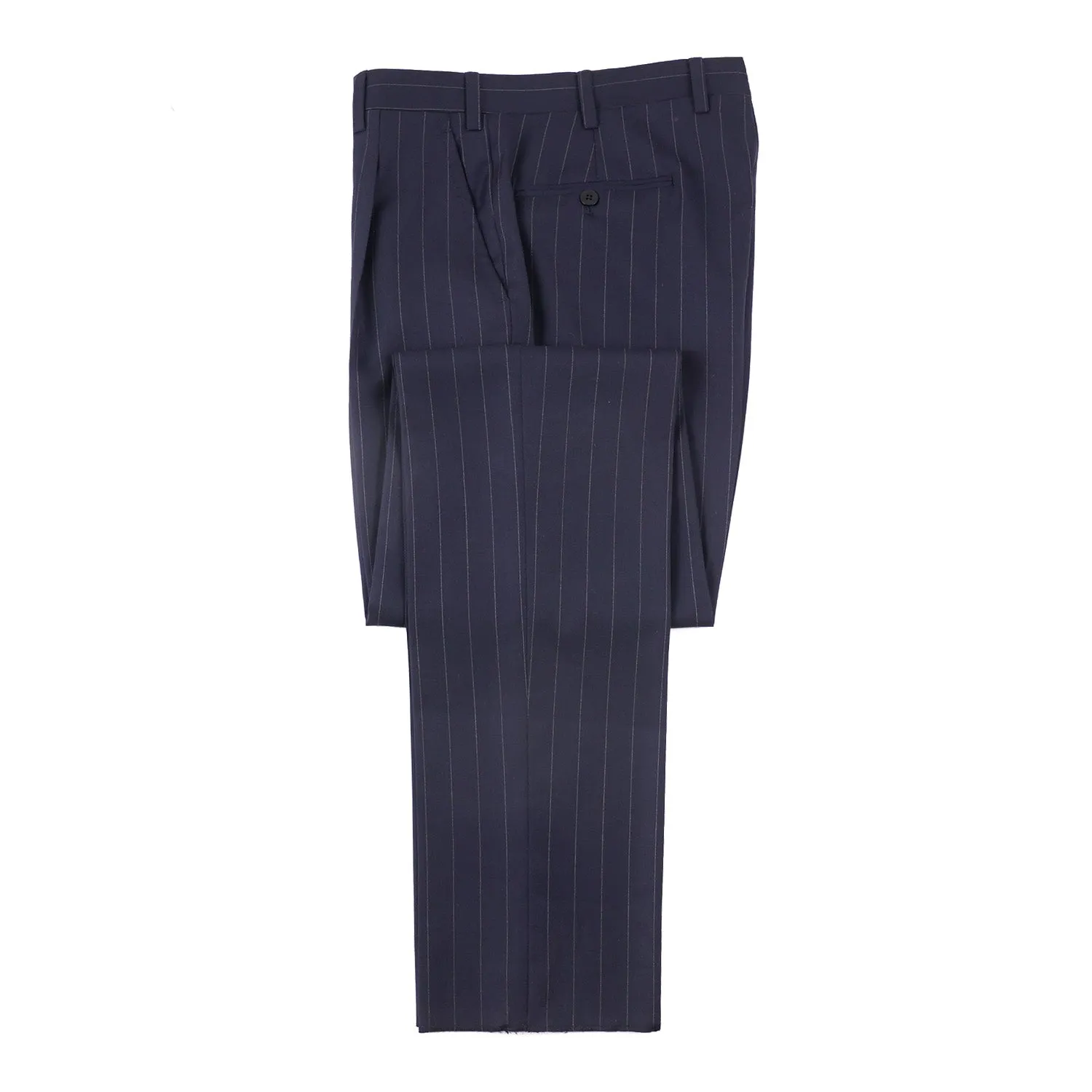 Orazio Luciano Navy Stripe Wool Suit