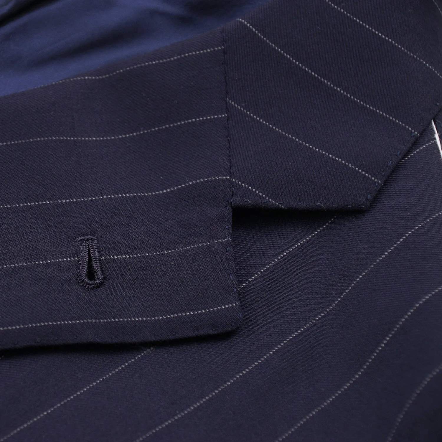 Orazio Luciano Navy Stripe Wool Suit