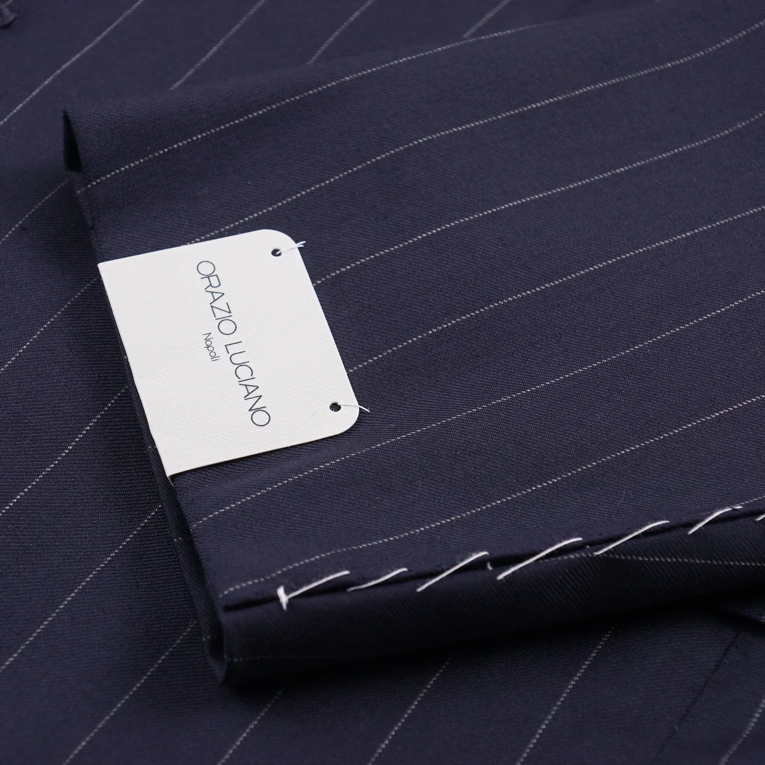 Orazio Luciano Navy Stripe Wool Suit