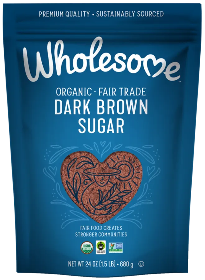 Organic Fair Trade Dark Brown Sugar by Wholesome 680g