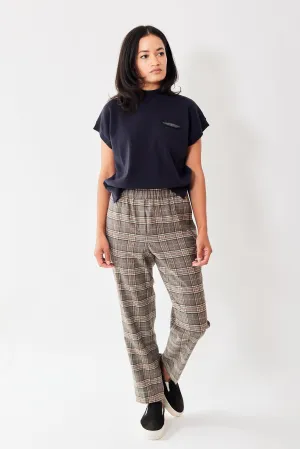 Peserico Virgin Wool Stretch Flannel Check Pant