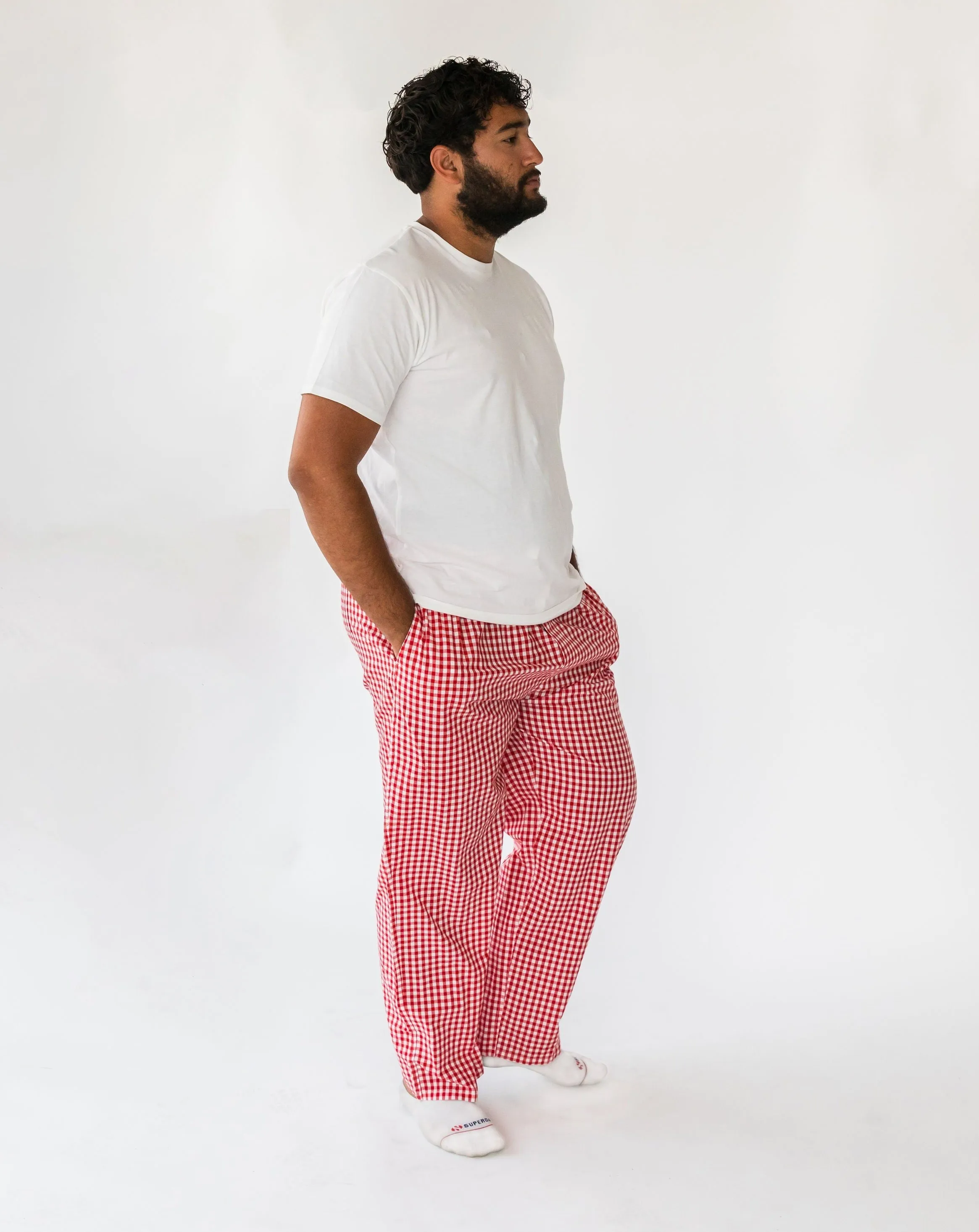 Red Gingham Men’s Pajamas