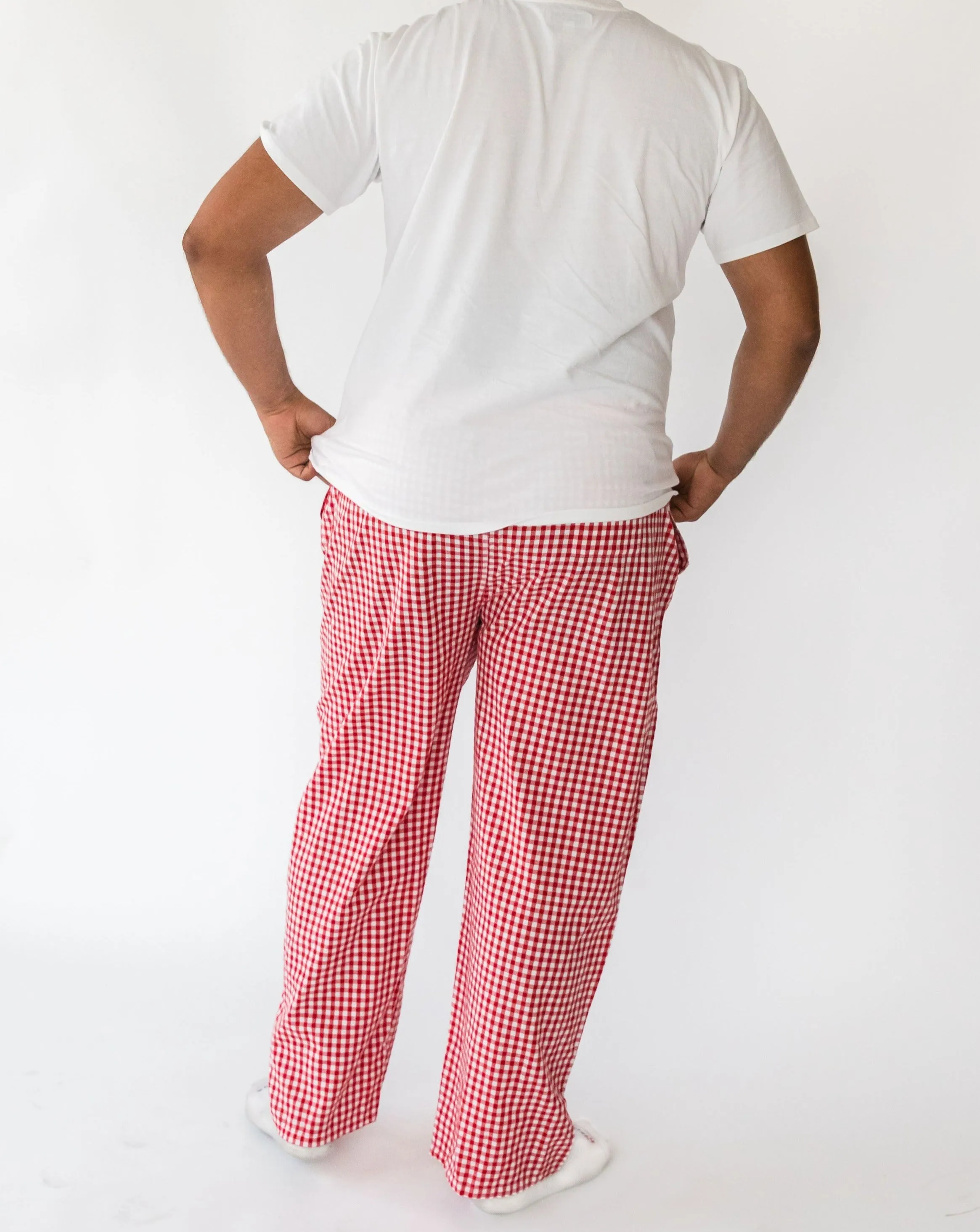Red Gingham Men’s Pajamas