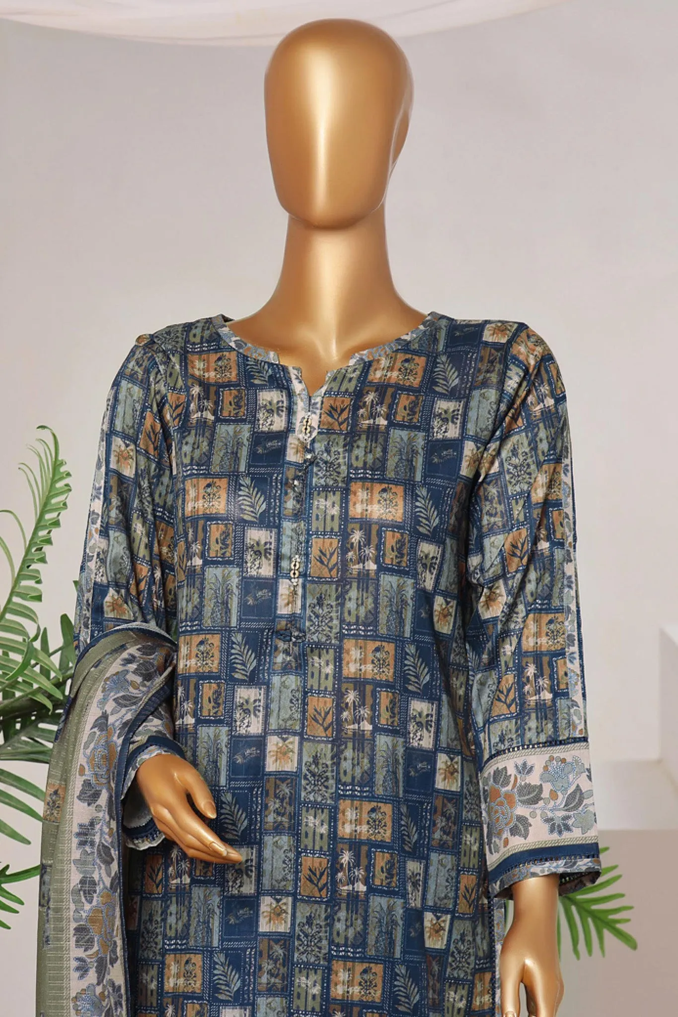 Rozaana By HZ Stitched 3 Piece Prints Lawn Collection'2024-PZD-707