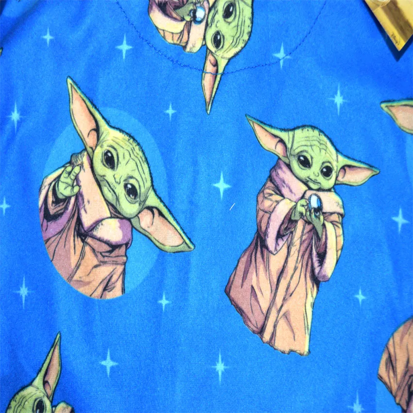 Star Wars Mandalorian The Child Grogu Blue Flannel Pajamas
