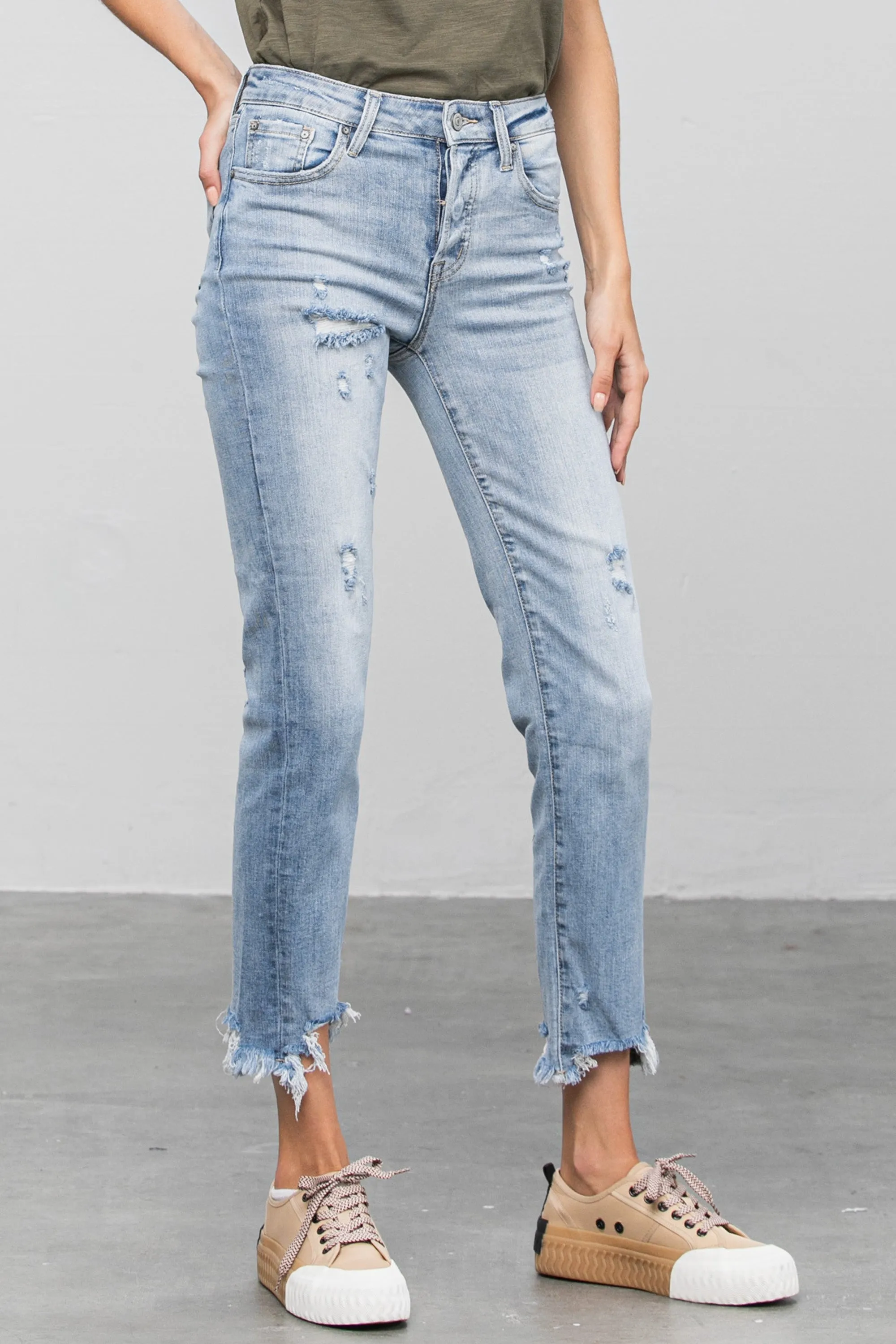 Summer Trail Mid Rise Straight Jeans