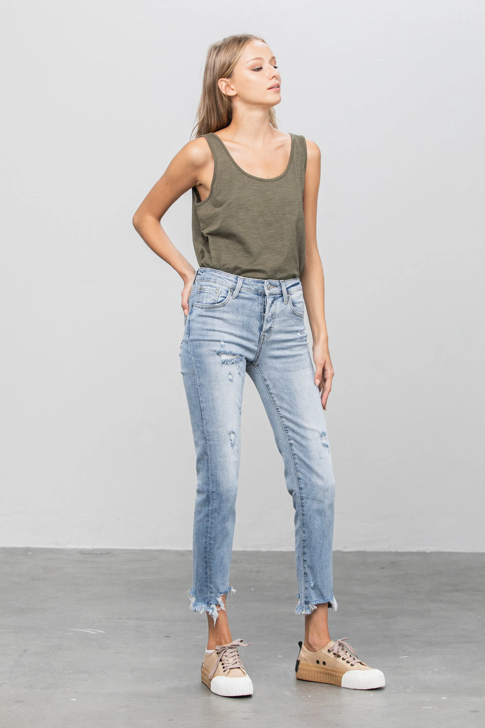 Summer Trail Mid Rise Straight Jeans