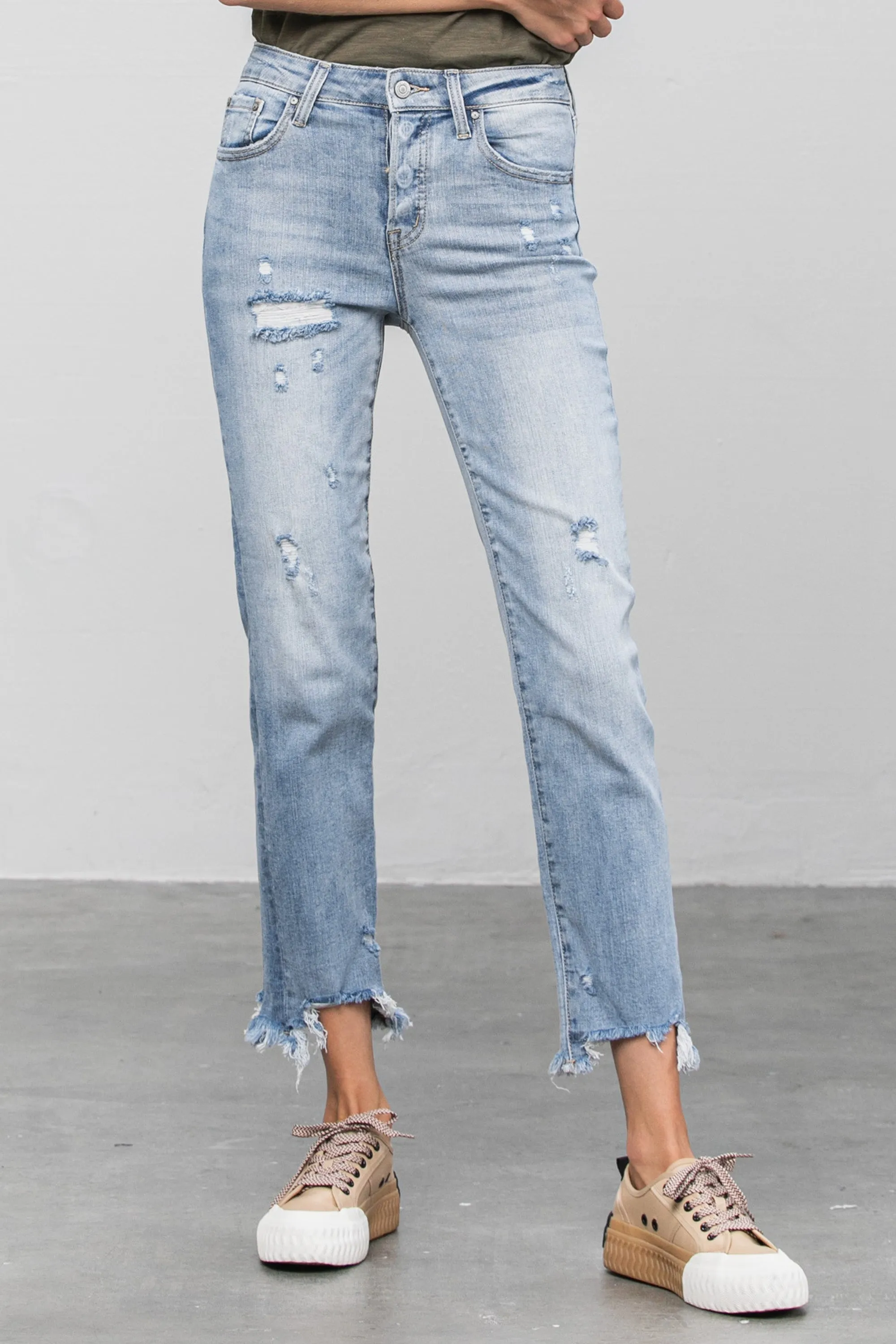 Summer Trail Mid Rise Straight Jeans