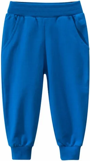 Unisex Toddlers Cotton Pull On Jogger Pants, Elastic Waist Stretch Pants, Baby Boy Girl Lightweight Sweatpants