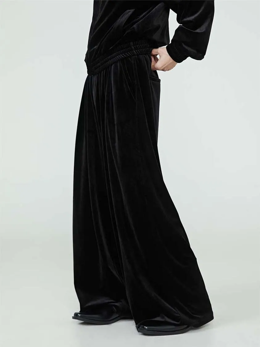 Velvet Wide Leg Pants