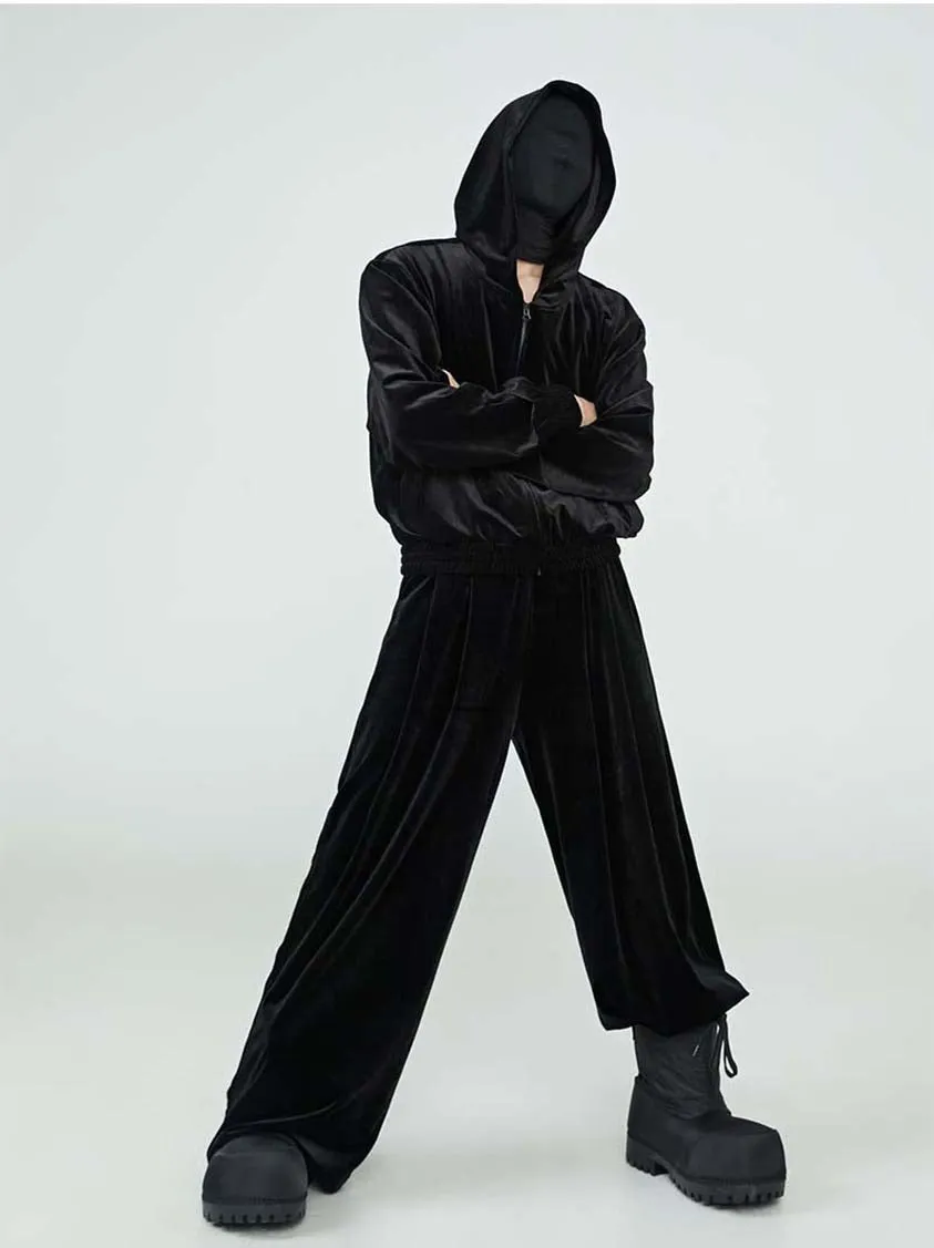 Velvet Wide Leg Pants