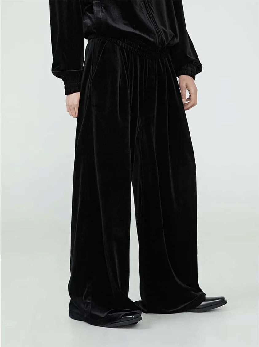 Velvet Wide Leg Pants