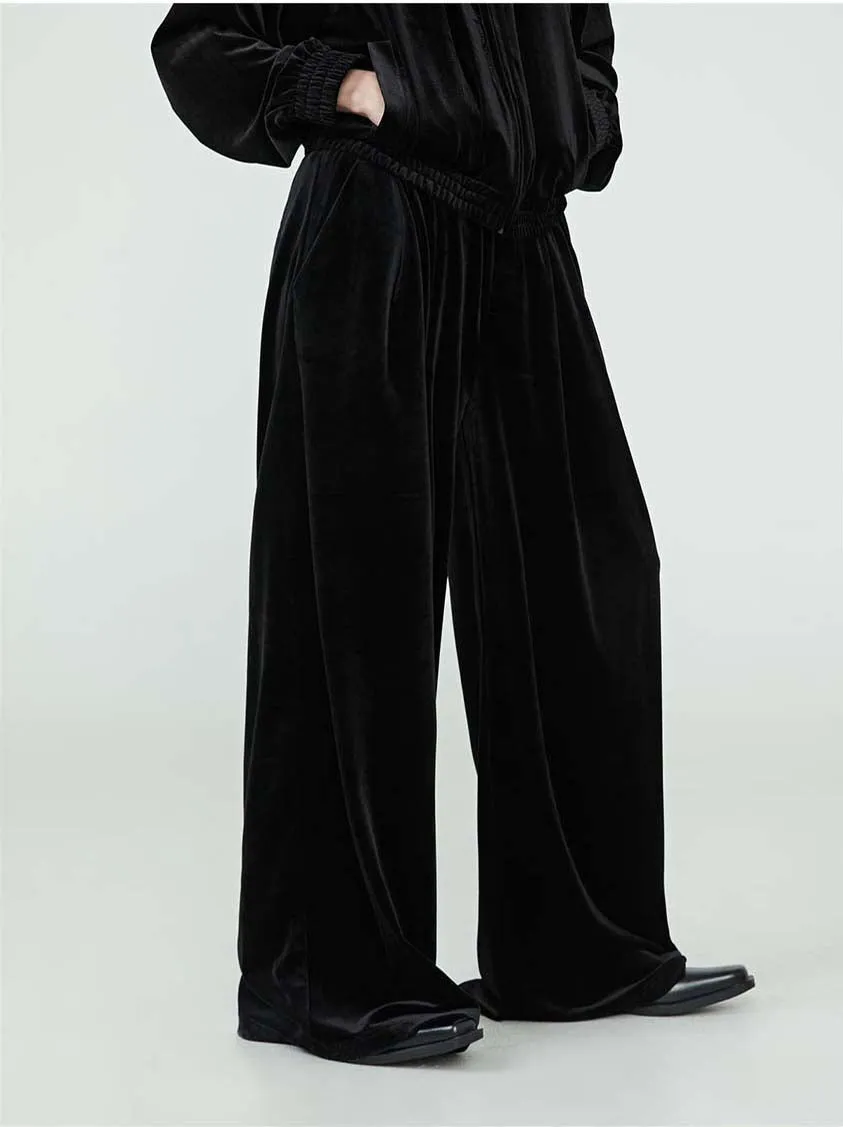 Velvet Wide Leg Pants