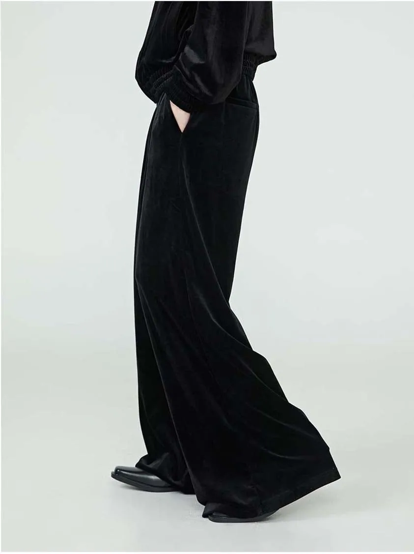 Velvet Wide Leg Pants