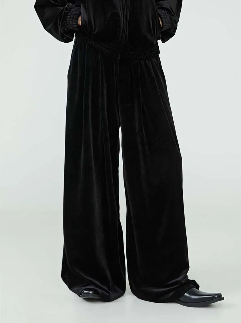 Velvet Wide Leg Pants
