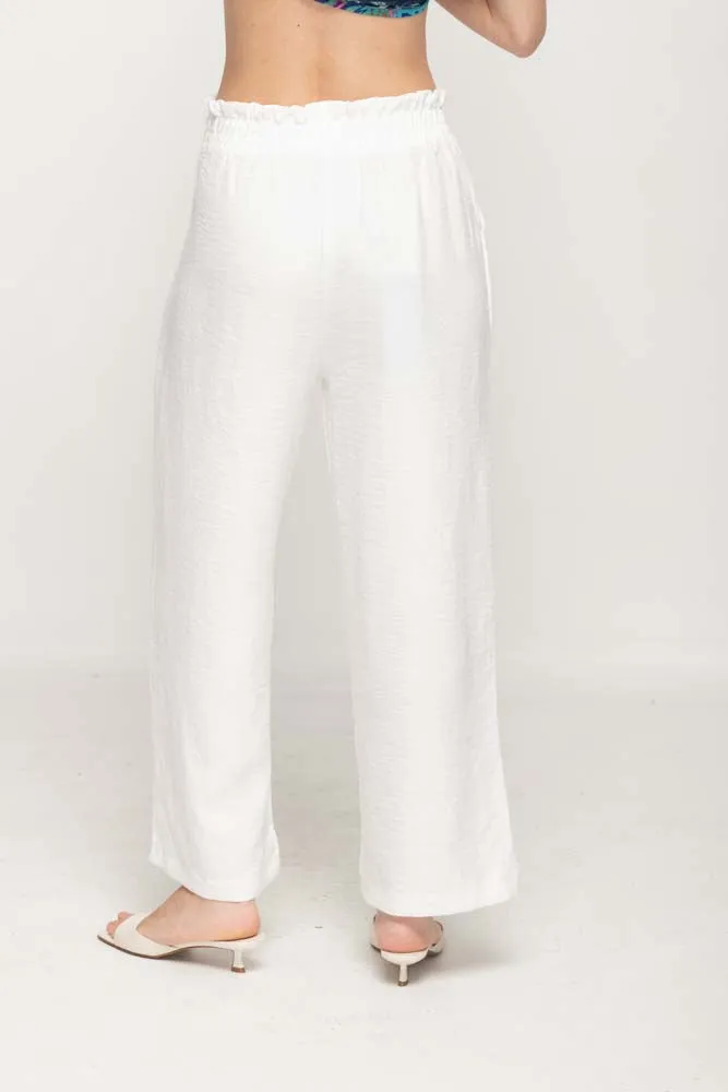 Wide Leg Pant  in White