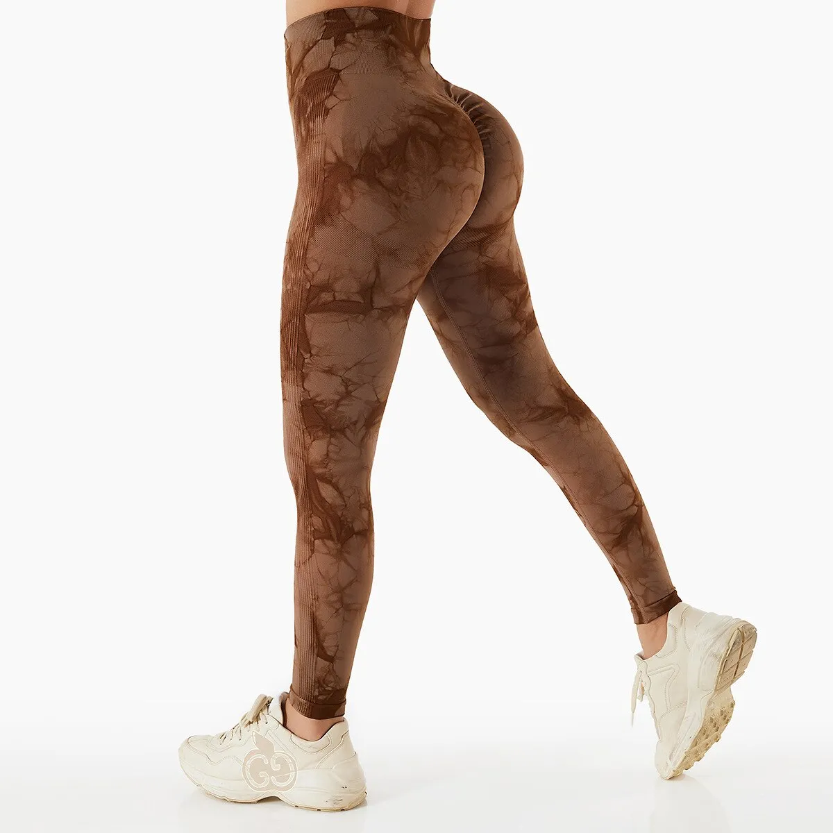 Wjczt Tie Dye Leggings Sport Women Fitness Seamless Leggings for Women Slim Casual Printed Leggings Workout High Waist Pants