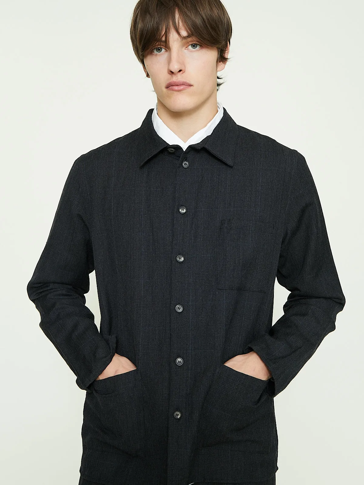 Worker Shirt in Charcoal Check